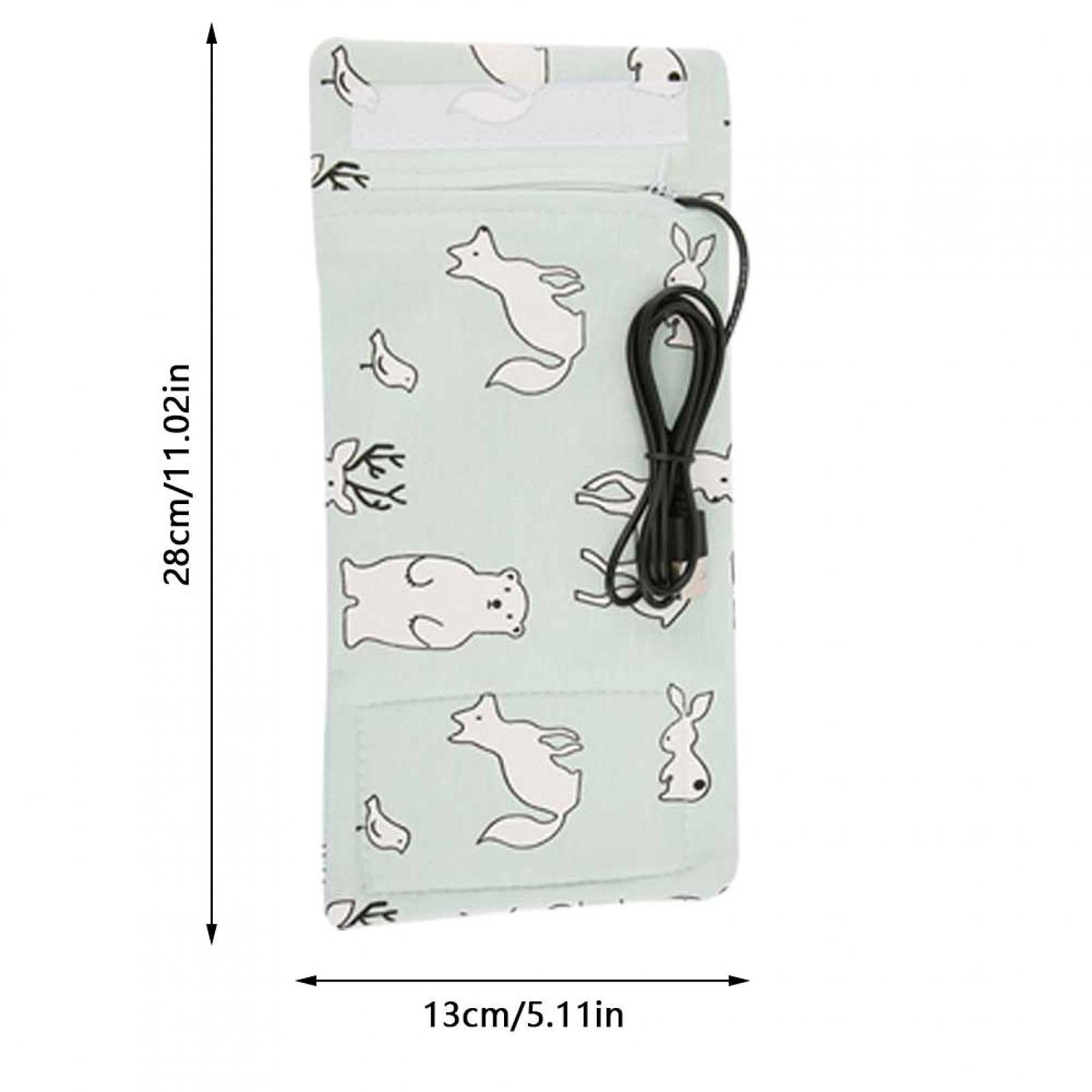 GOTOTOP USB Baby Bottle Warmer Bag - Portable Insulated Cooler Case for Milk, Formula & Drinks - Bear Design - Perfect for Travel, Outings & On-the-Go Parents