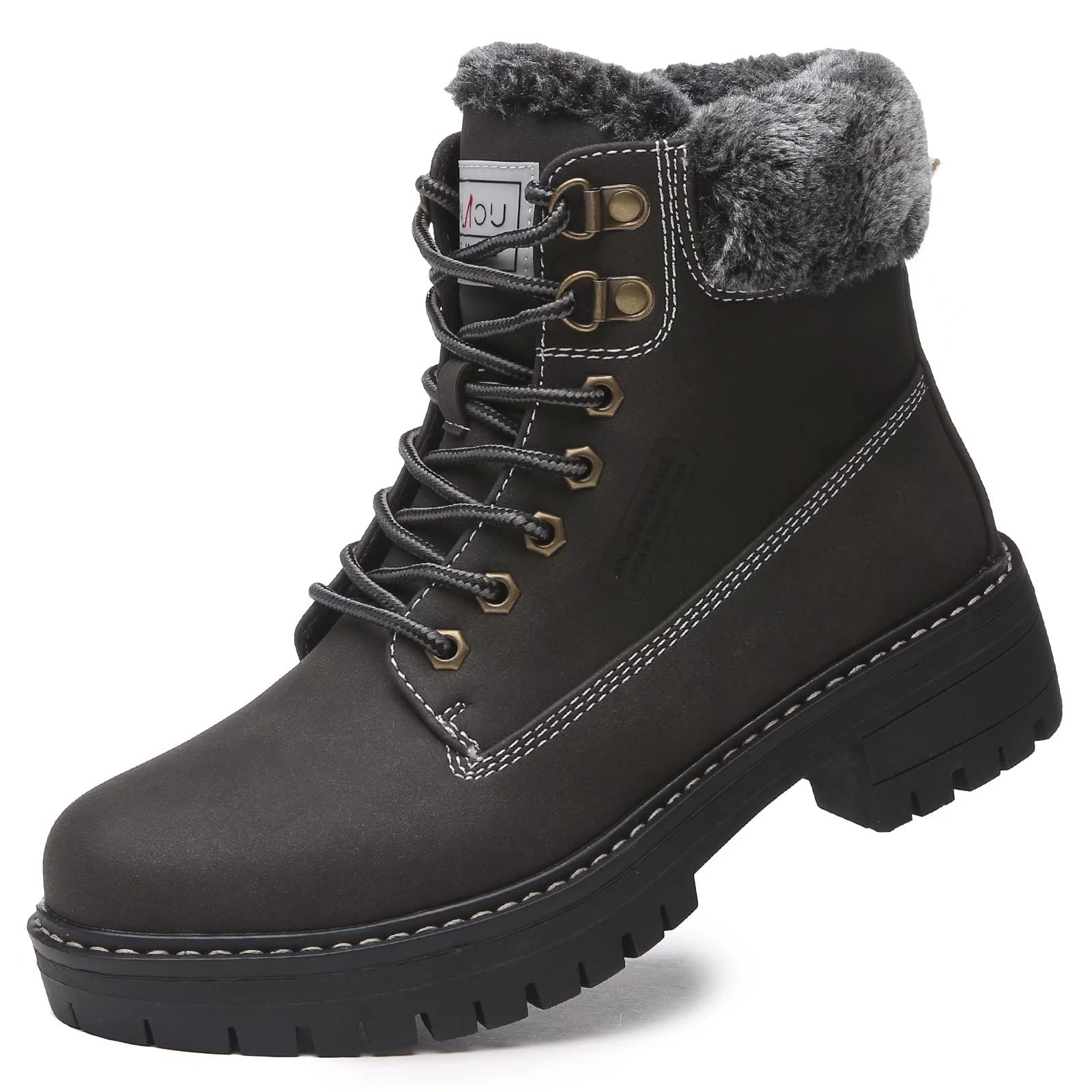 ANJOUFEMME Women's Waterproof Winter Hiking Boots - Lightweight Warm Snow Boots for Outdoor Walking, Backpacking & Casual Wear | Perfect for Cold Weather, Snowy Trails & Everyday Winter Adventures