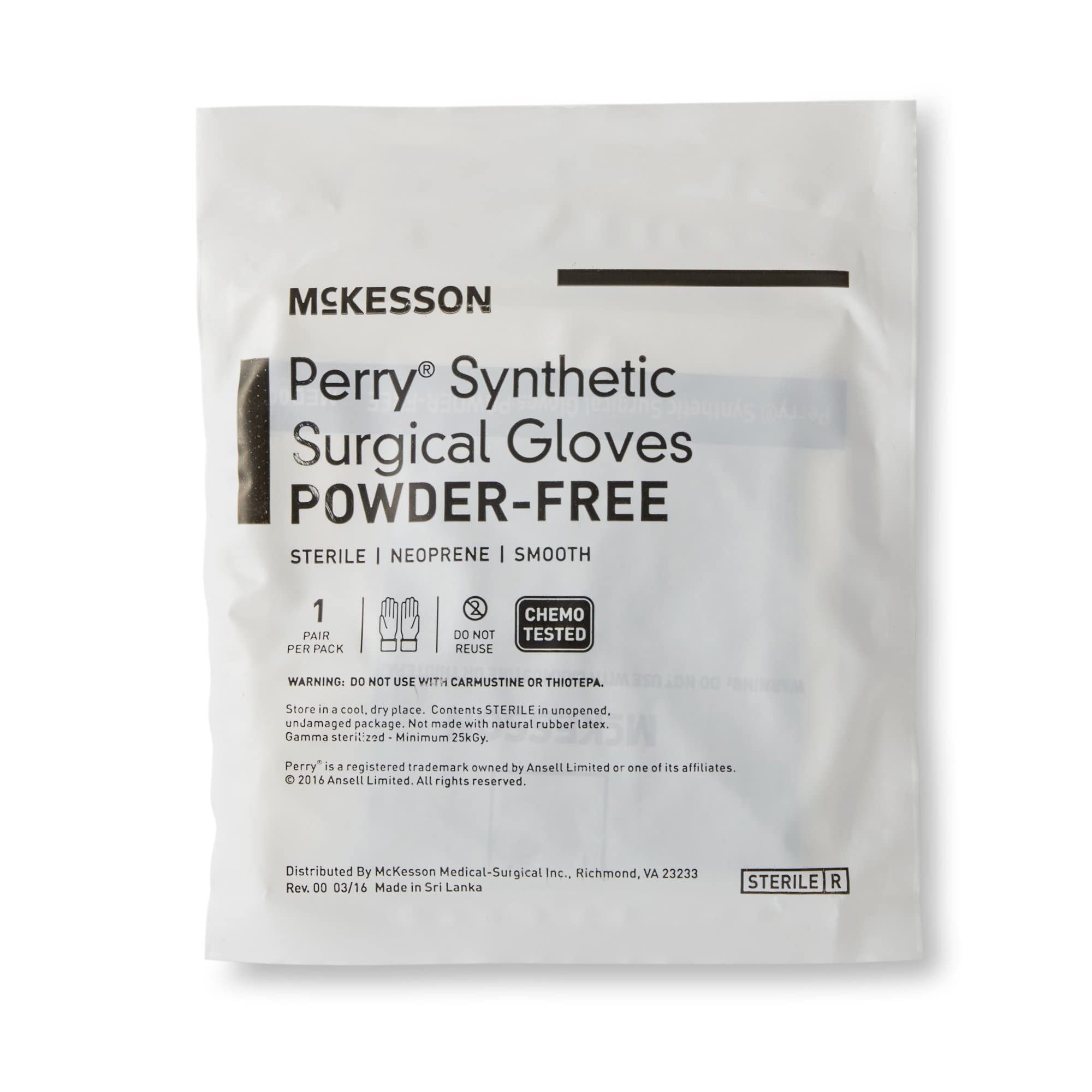 McKesson Perry Synthetic Surgical Gloves [50 Pairs] - Sterile, Powder-Free Neoprene Disposable Gloves for Medical, Healthcare & Chemo Use - Size 6.0, Green - Ideal for Hospitals, Clinics, Laboratories & First Aid Kits