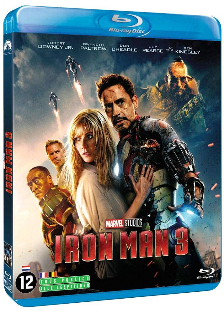Iron Man 3 Blu-ray Movie - Marvel Superhero Action Film - Perfect for Movie Nights & Marvel Fans Collection