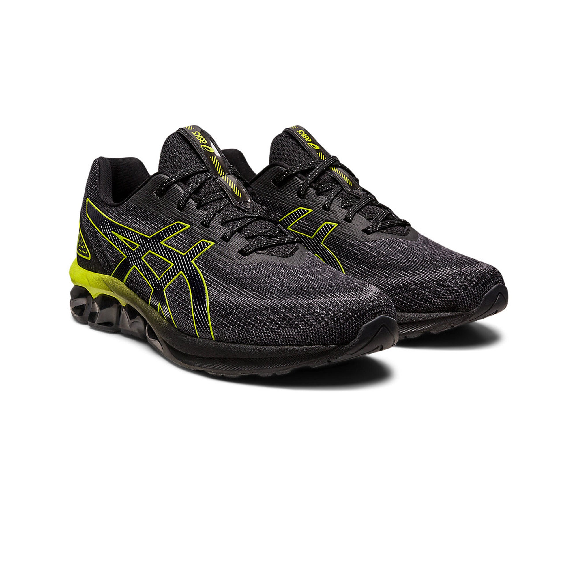 ASICS GEL-QUANTUM 180 VII Running Shoes for Men - Black/Neon Lime - Lightweight Cushioned Athletic Shoes for Jogging, Gym Workouts & Daily Wear