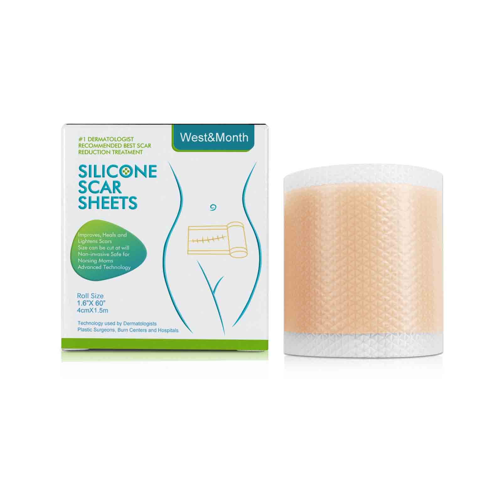 Invisible Silicone Scar Covering Patch - Skin Color Gel Tape for Burns, Acne Scars & Wounds | Medical-Grade Scar Treatment for Face & Body | Waterproof & Reusable for Daily Protection