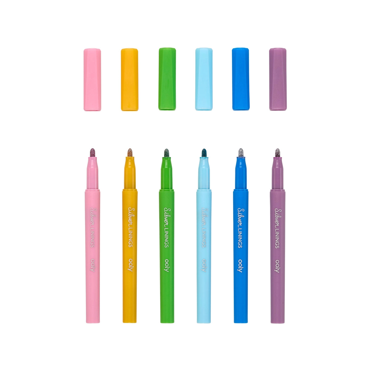Premium Silver Linings Outline Markers Set of 6 - Vibrant Highlighters for Bible Journaling, Note Taking & Creative Planning - Perfect for Students, Artists & Office Use