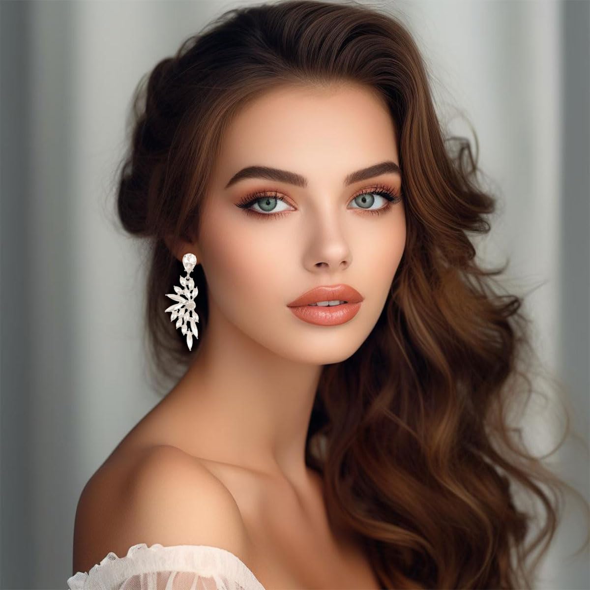 Sparkling Rhinestone Statement Earrings for Women - Elegant Crystal Drop Dangle Earrings, Teardrop Chandelier Design for Prom, Wedding & Bridal Events | Perfect for Evening Parties, Date Nights & Special Occasions