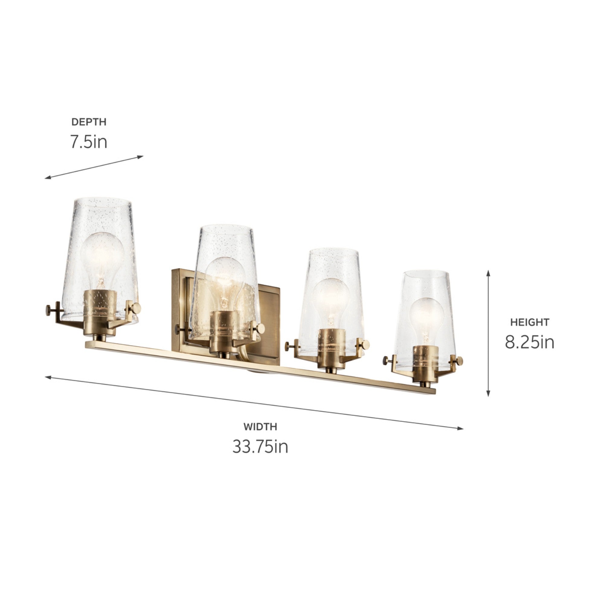 Alton 34 Inch 4-Light Bathroom Vanity Light Fixture - Oil Rubbed Bronze Finish for Modern Home Decor | Perfect for Bathroom, Dressing Room & Bedroom Lighting