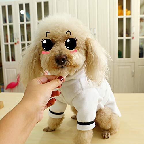 Premium Dog Bathrobe - Soft & Warm Quick-Drying Pet Towel Coat for Small Dogs & Cats (White, Size S) - Perfect for Post-Bath, Winter Warmth & Cozy Lounging