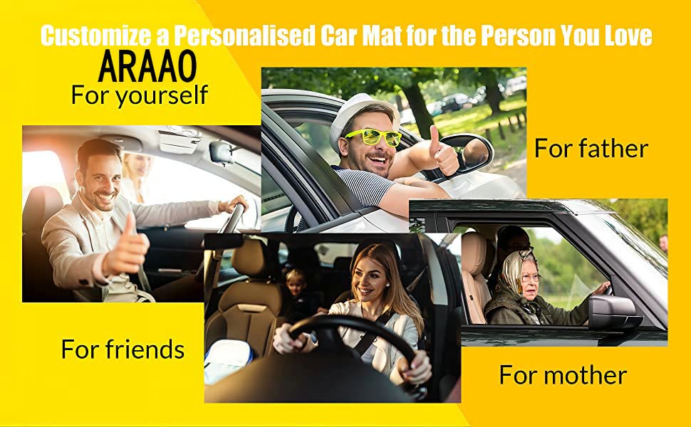Custom ARAAO Car Floor Mats for Men & Women - Anti-Slip Luxury Floor Liners for Sedan, SUV & Sports Cars (Red) - Perfect for Everyday Driving, Road Trips & Car Protection