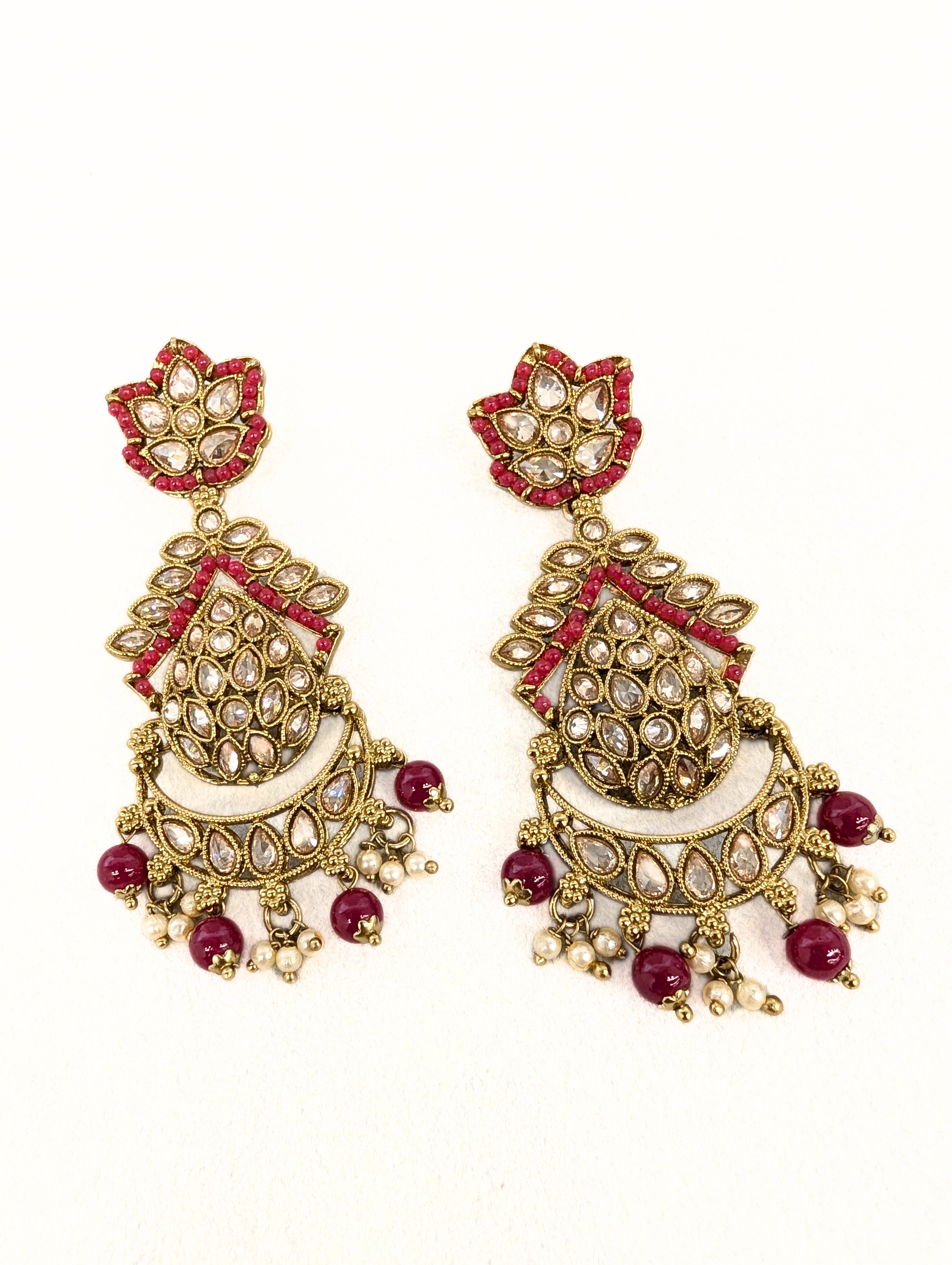 Exquisite AAROHI POLKI Earrings – Handcrafted Indian Jewelry for Women | Perfect for Weddings, Parties & Festive Occasions