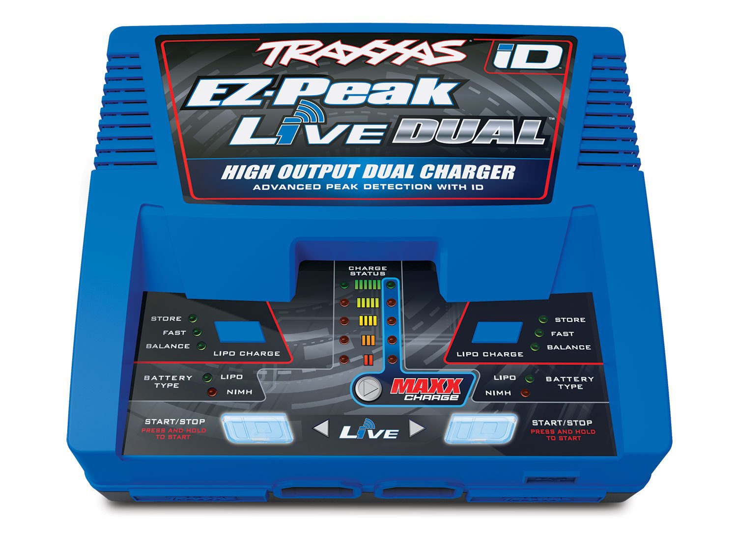 Traxxas EZ Peak Live Dual 200W Multi-Chemistry Smart Charger with ID Technology - Fast Charging for RC Cars, Trucks & Boats - Perfect for Hobbyists & Racing Enthusiasts
