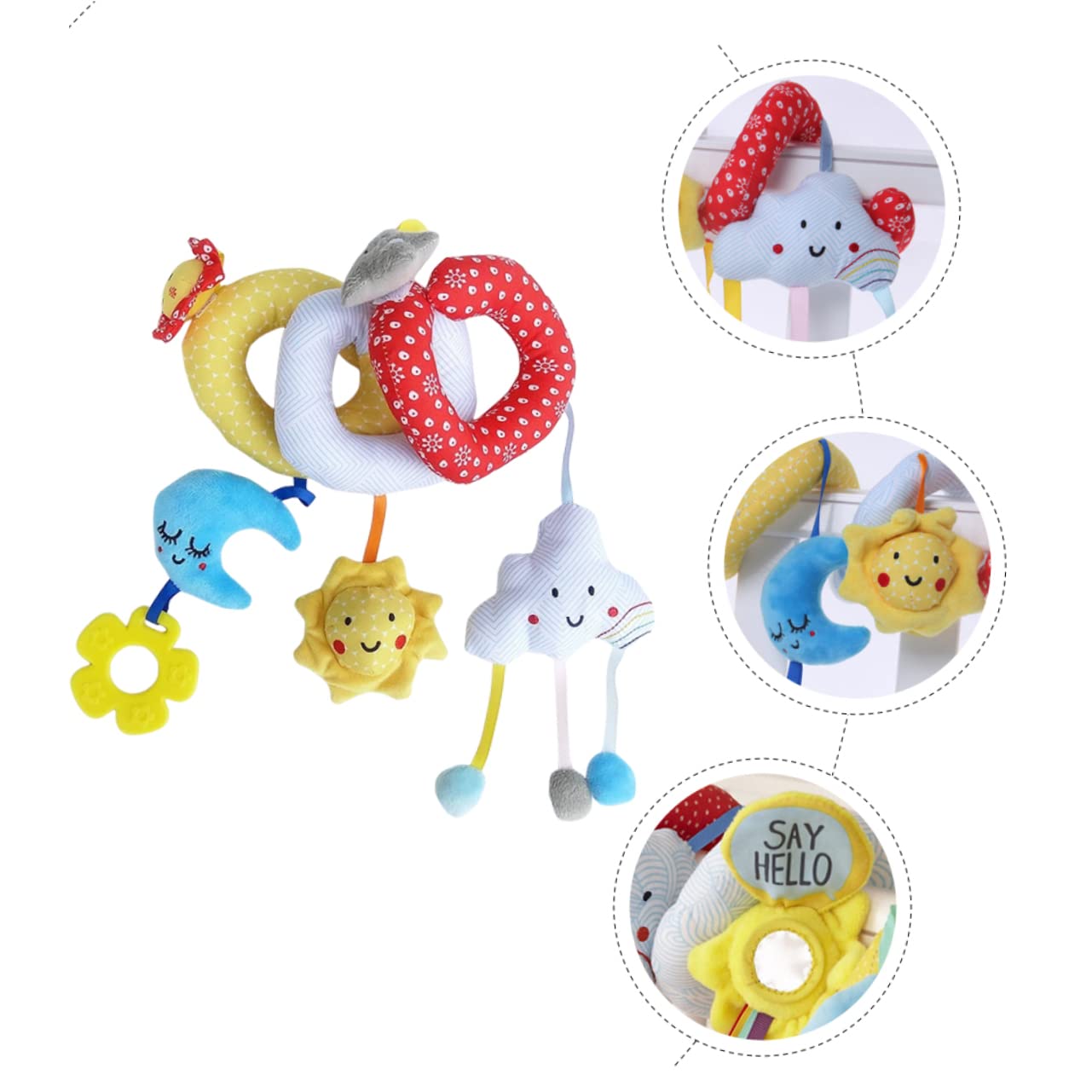 Wakauto 1 Set Baby Stroller Pendant Toy - Cute Fabric Hanging Car Seat & Crib Toys for Newborn Girls - Perfect for Strollers, Car Seats & Nursery Decor