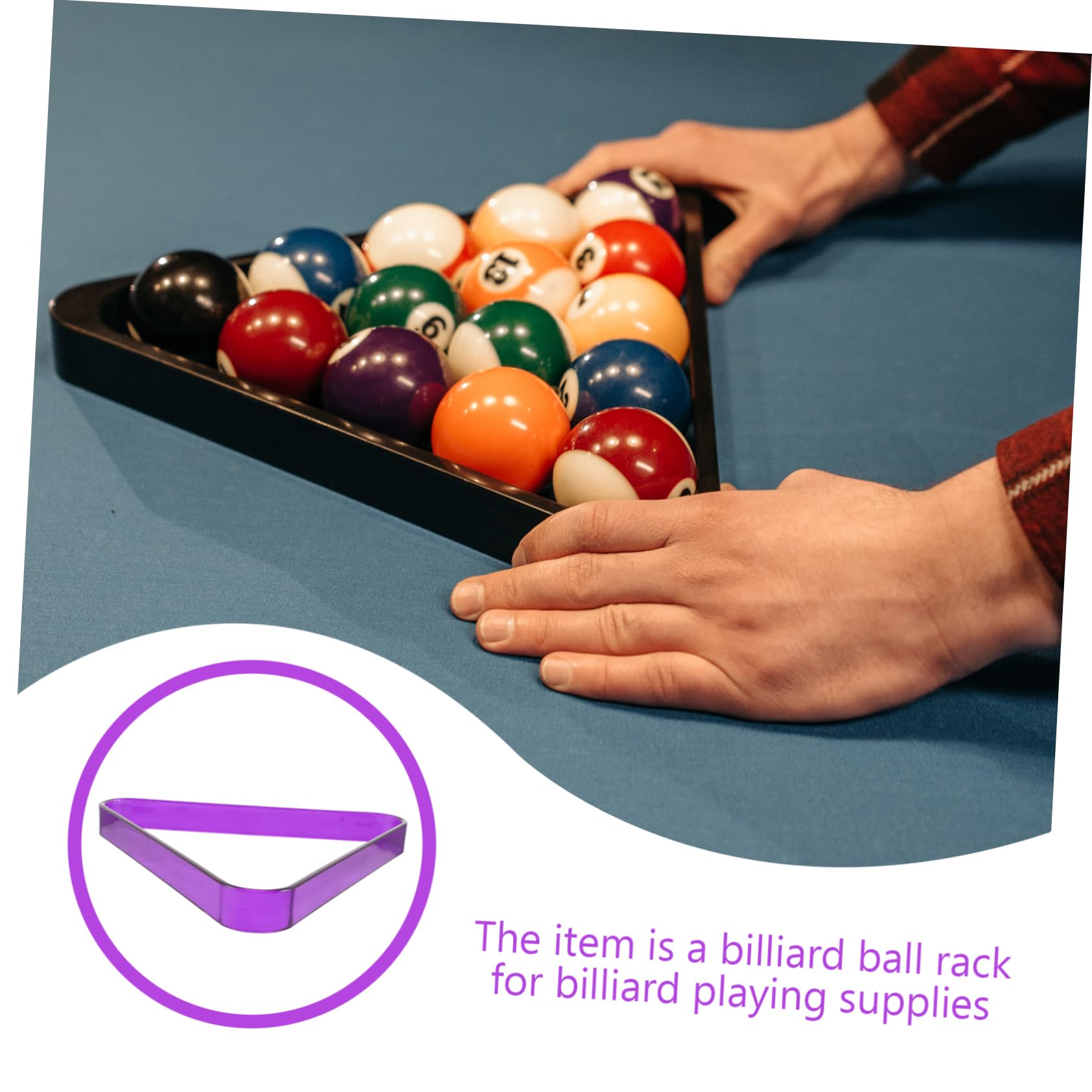 Mini Tripod Pool Table Accessories - Plastic Billiard Ball Holder & Rack for Pool Balls | Perfect for Home Game Rooms, Bars & Pool Halls