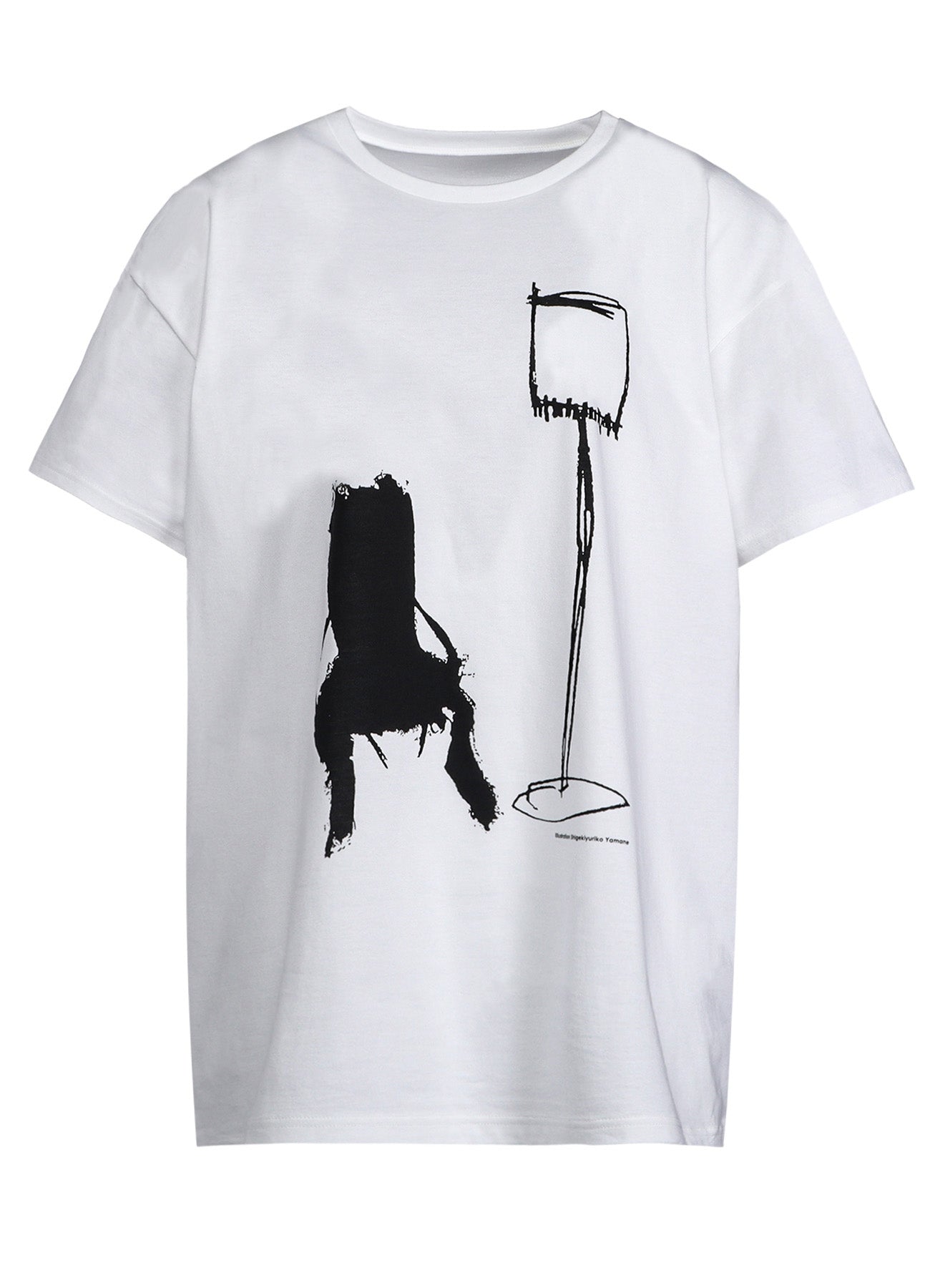 Soft Cotton Jersey Wide Shirt for Chair & Floor Light Print - Comfortable Loungewear for Home Relaxation and Casual Outings