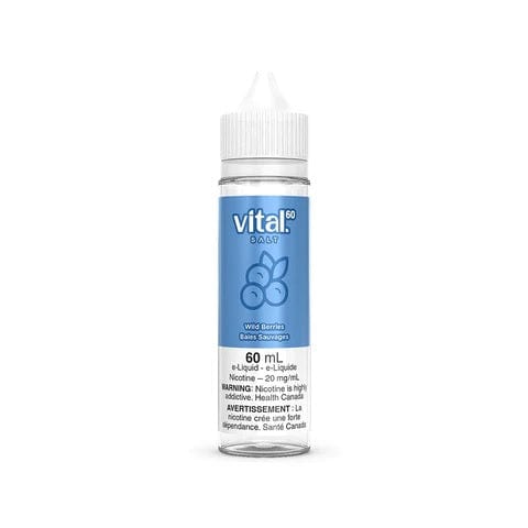 Wild Berries Nicotine Salt E-Liquid - Vital 60 Salt 60mL (Alberta) | Refreshing Vape Juice for All-Day Satisfaction, Perfect for Pod Systems & Vape Pens