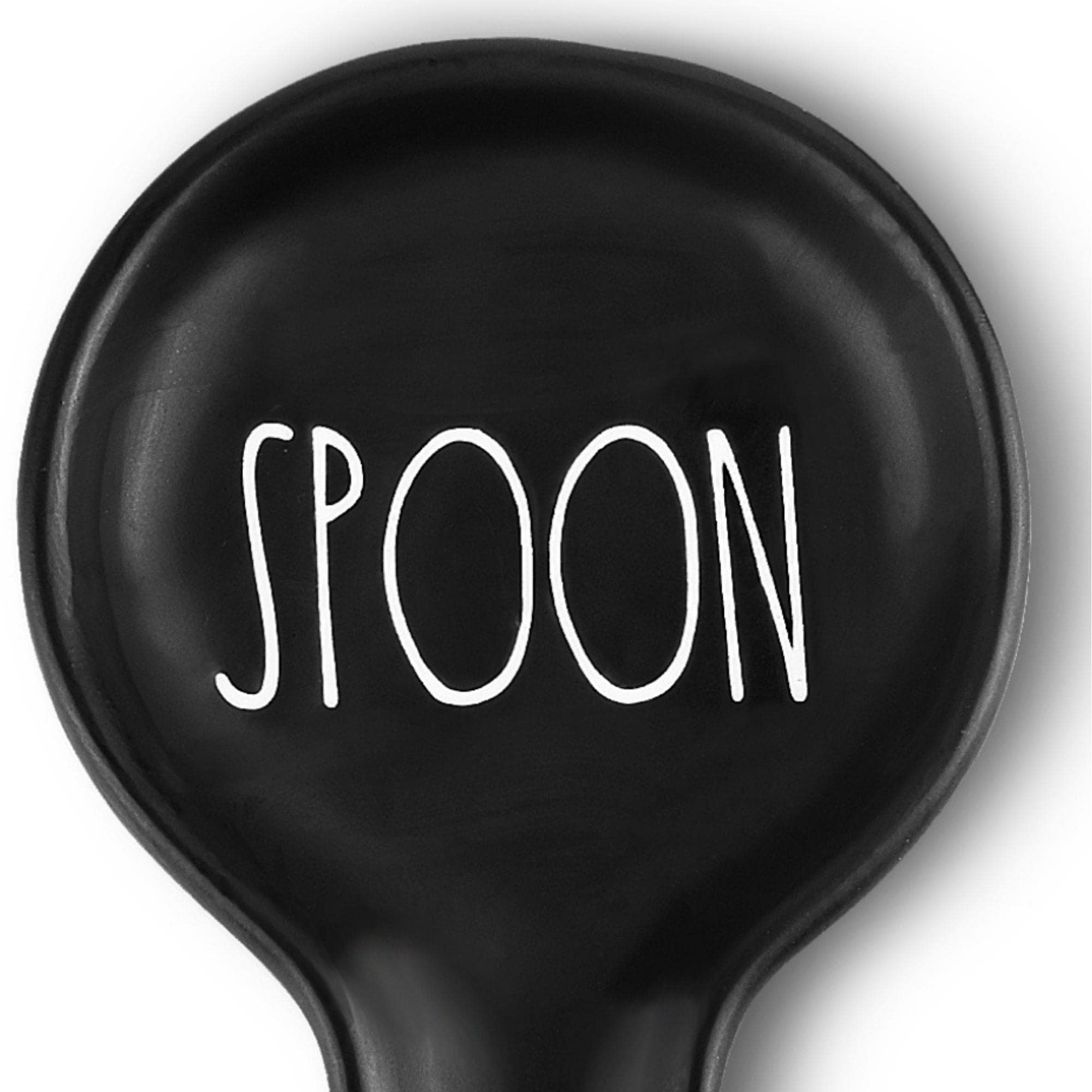 Brighter Barns Black Ceramic Spoon Rest for Stove Top - Farmhouse Style Kitchen Counter Spoon Holder - Perfect for Cooking, Baking & Kitchen Organization - Ideal Gift for Home Chefs & Farmhouse Decor Lovers