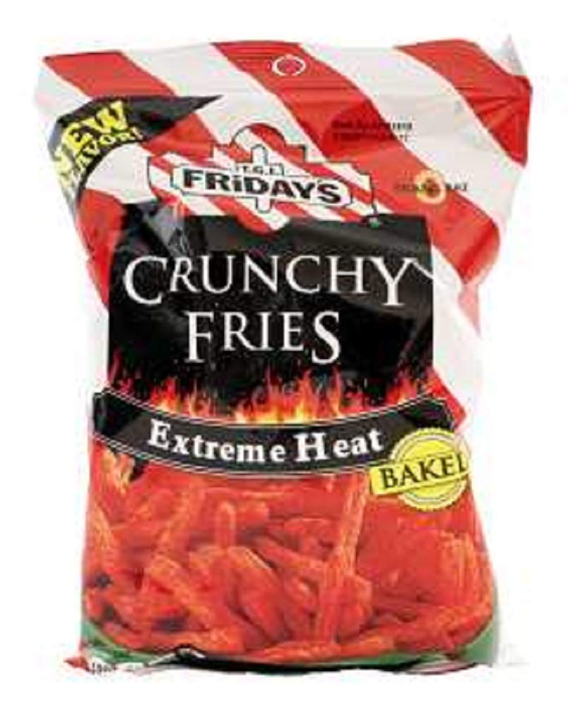 TGI Fridays Extreme Heat Hot Fries Multipack - 6 Count (2.25 oz Each) | Spicy Snacks for Parties, Game Nights & Office Break Rooms