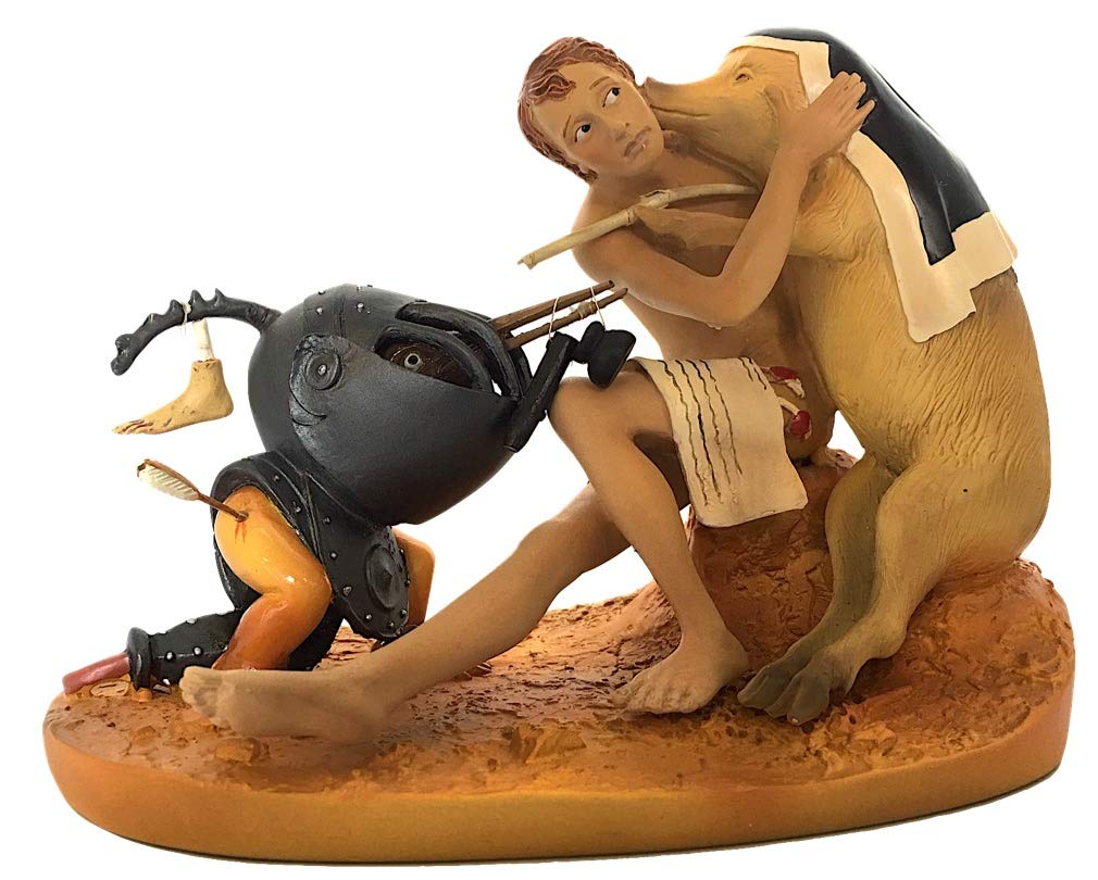 Helmeted Bird Monster Statue - Hieronymus Bosch Garden of Earthly Delights Inspired Artwork - Gothic Home Decor & Unique Gift for Art Lovers