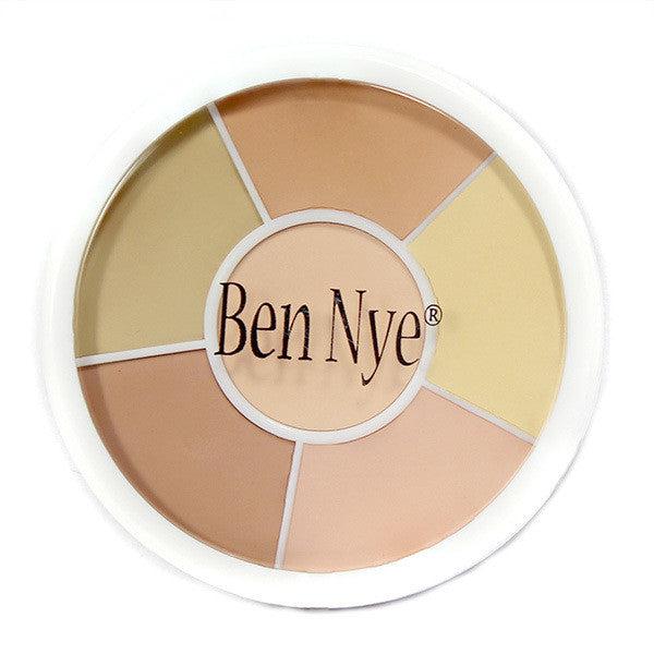 Ben Nye Total Conceal All & Cover All Wheel - Professional Makeup Concealer Palette for Stage, HD & Theatrical Makeup - Perfect for Contouring, Color Correcting & Full Coverage Makeup Application
