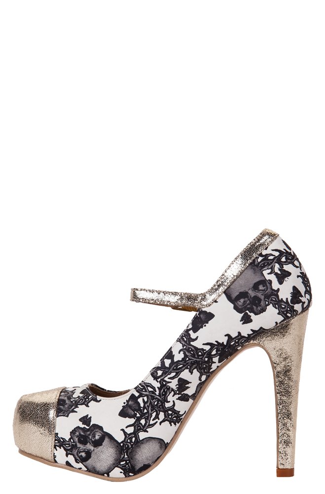 Iron Fist Shoes Women's Mary Jane Platform Pumps - Gothic Punk Style Chunky Heel (UK 6/US 8) for Cosplay, Night Out & Alternative Fashion