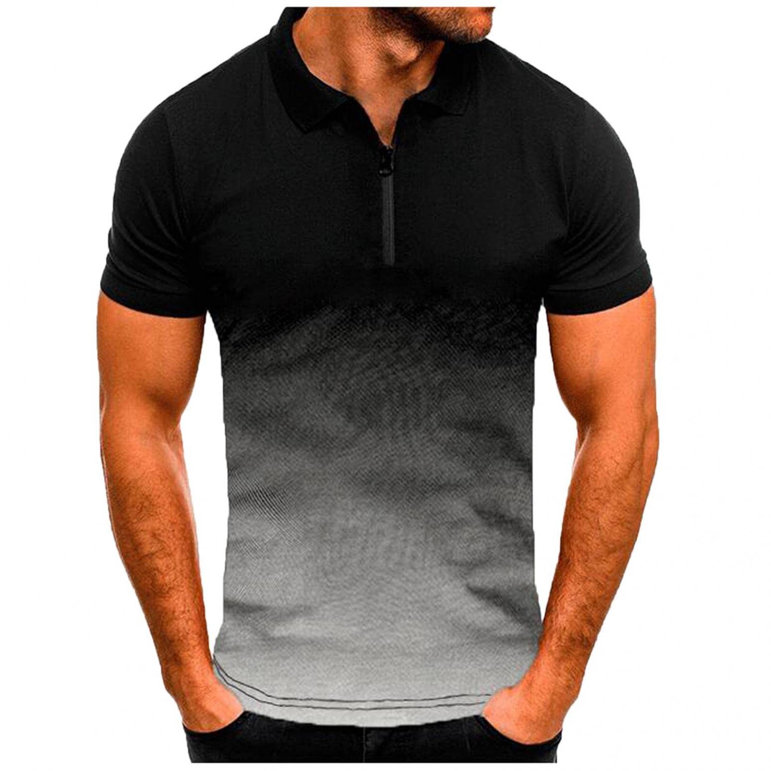 Men's Casual Polo Shirts & Henley T-Shirts - Crew Neck Short Sleeve Athletic Gym Tees for Workout & Everyday Wear