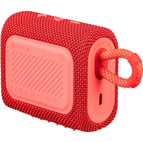 JBL GO 3 Portable Bluetooth Speaker - Wireless, Waterproof, Compact Design with Rich Bass (Red) - Perfect for Outdoor Adventures, Beach Parties & Home Use