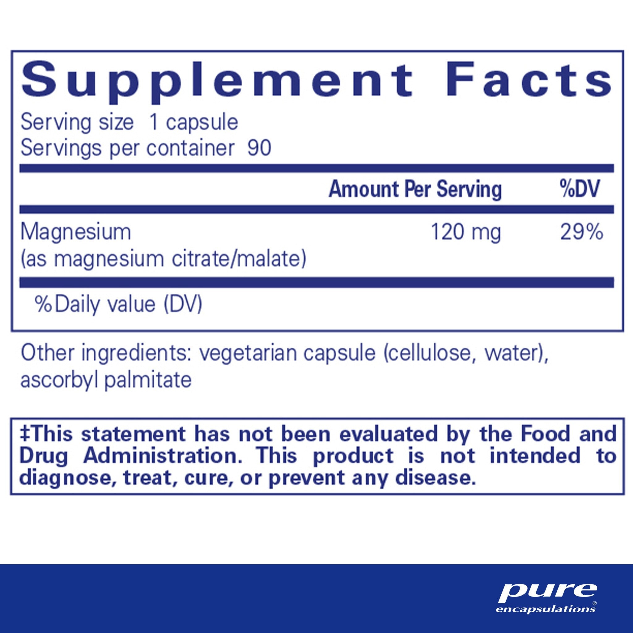 Pure Encapsulations Magnesium Citrate Malate Supplement - 120 Capsules for Muscle Relaxation, Sleep Support & Heart Health - Vegan, Non-GMO - Perfect for Athletes & Stress Relief
