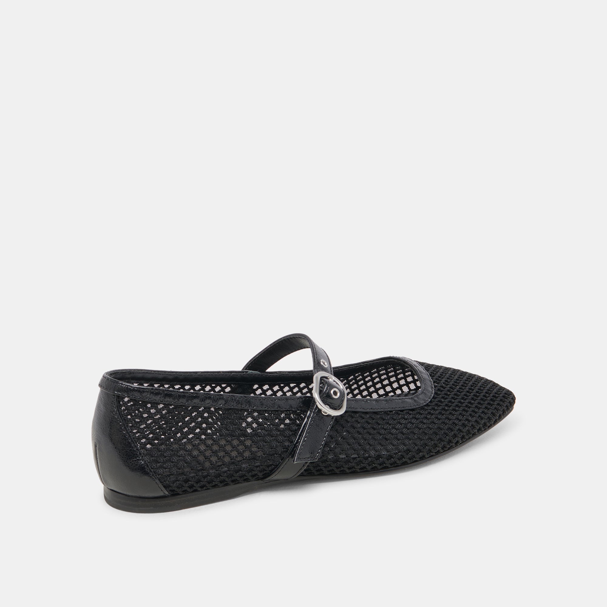 RODNI Women's Black Woven Mesh Ballet Flats - Comfortable Slip-On Shoes for Work, Office & Casual Wear