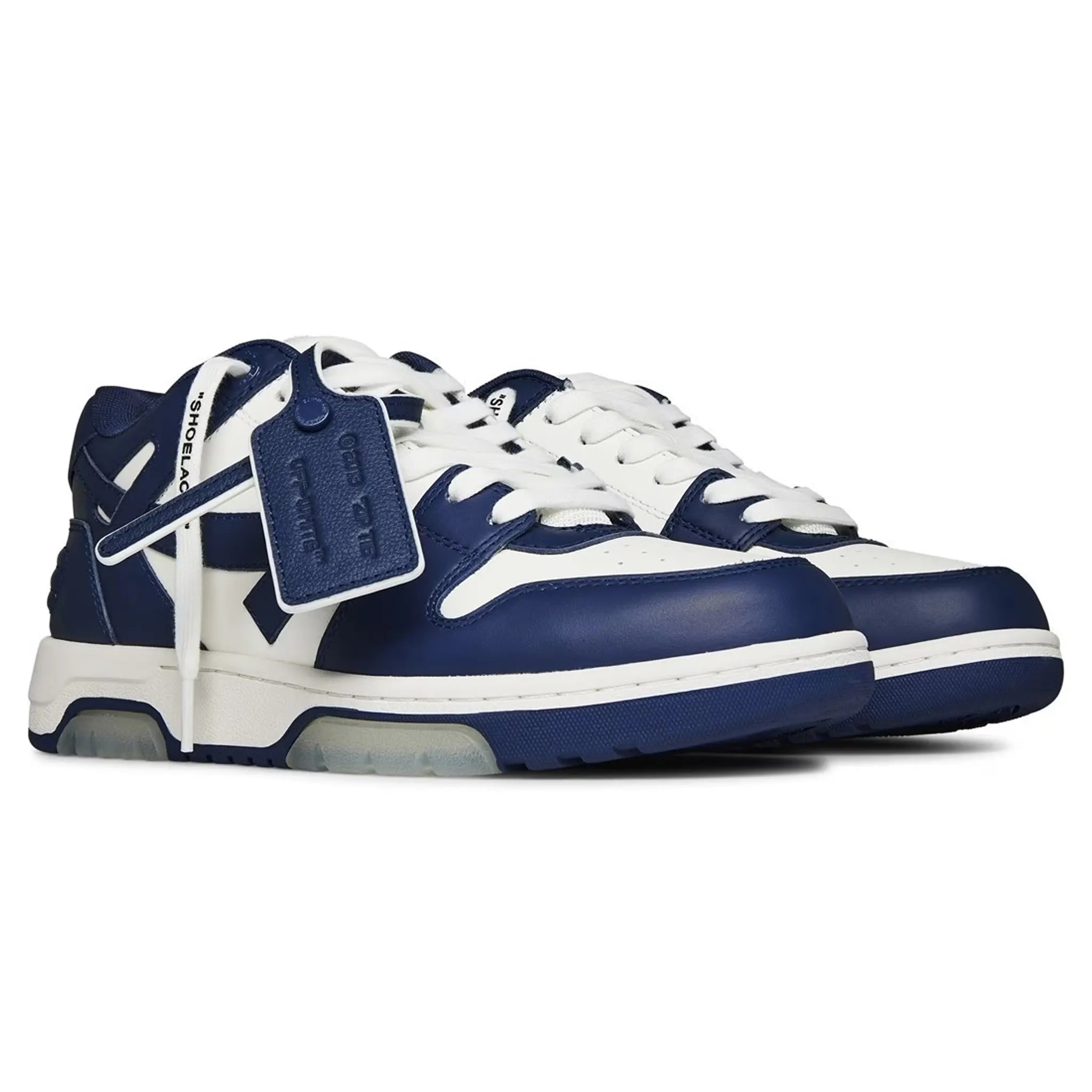 Off White Out Of Office Navy Blue & White Sneakers - Stylish Casual Shoes for Men & Women - Perfect for Streetwear, Work & Everyday Wear