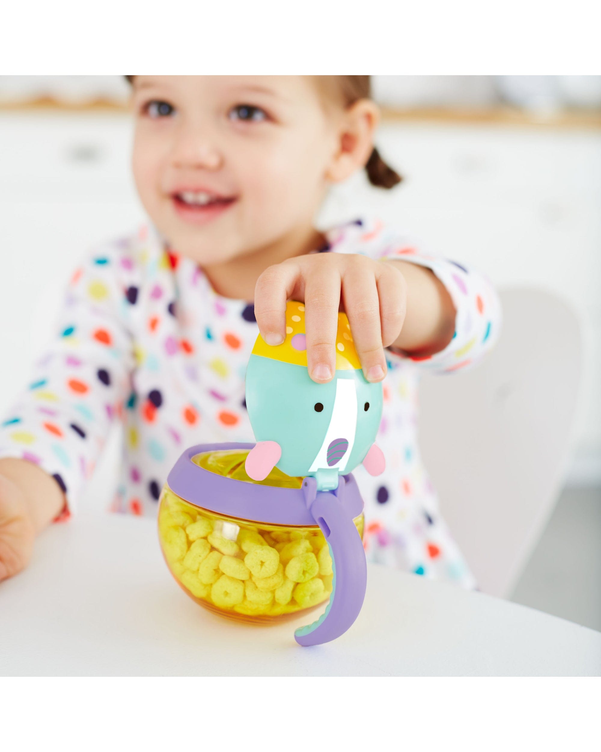 Skip Hop Zoo Snap Cup - Insulated Toddler Sippy Cup with Leak-Proof Lid & Easy-Grip Handles - Perfect for Daycare, Travel & On-the-Go Hydration