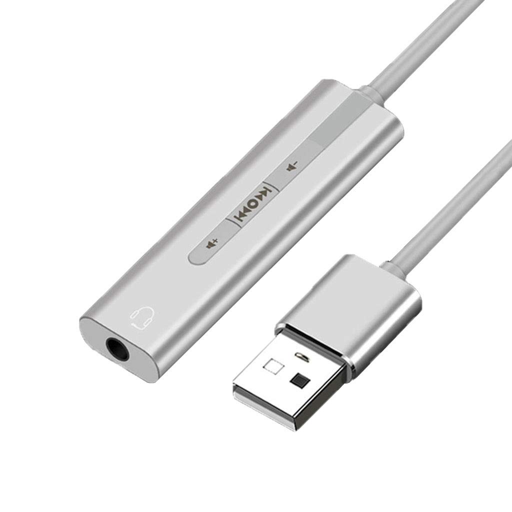3-Pack USB Sound Card External Audio Adapter Converter with 3.5mm Jack for PC, Laptop, Gaming Headset & Home Theater System