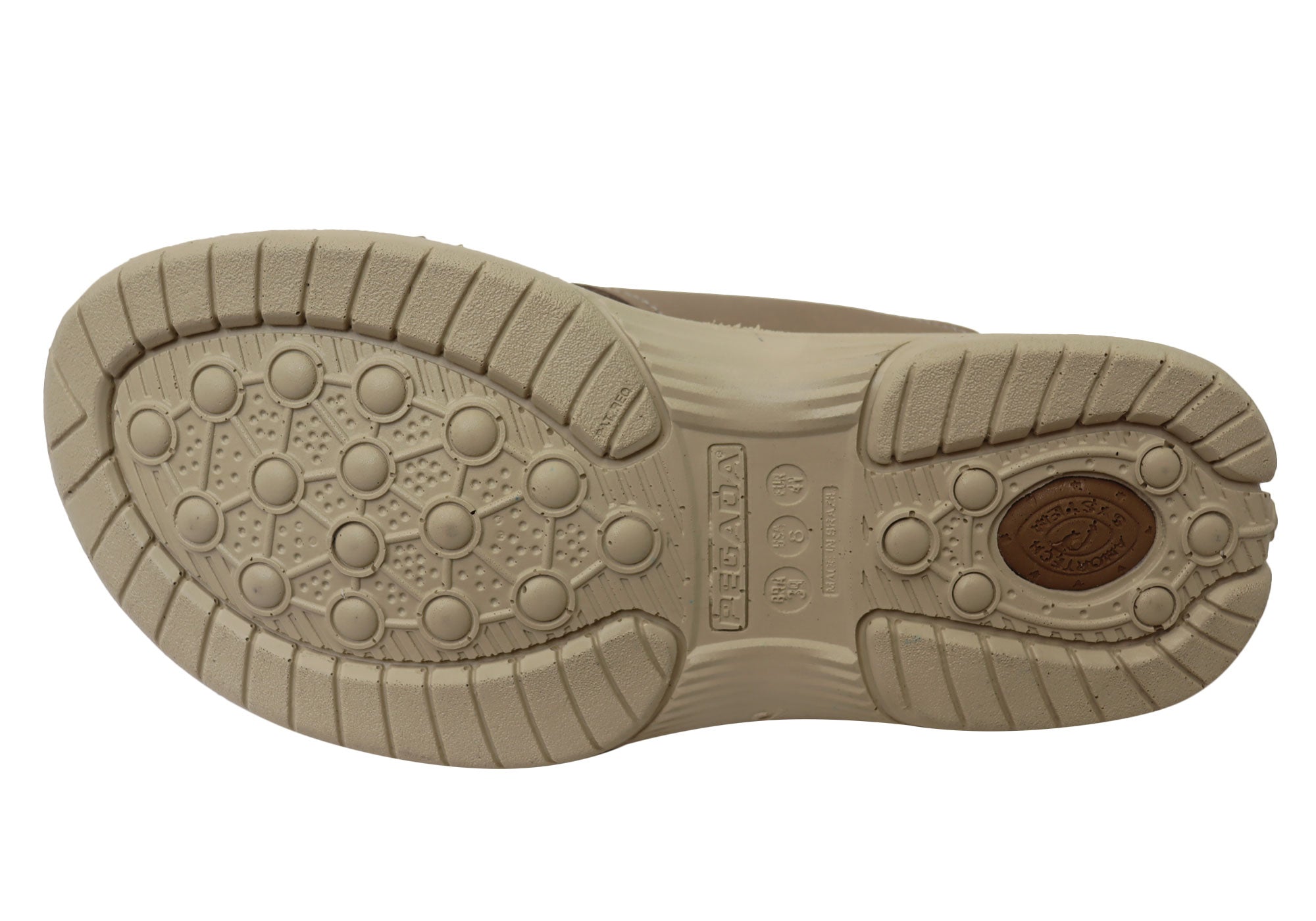 **Pegada Islander Men's Comfortable Leather Slides Sandals - Handmade in Brazil - Perfect for Beach, Pool & Casual Wear**