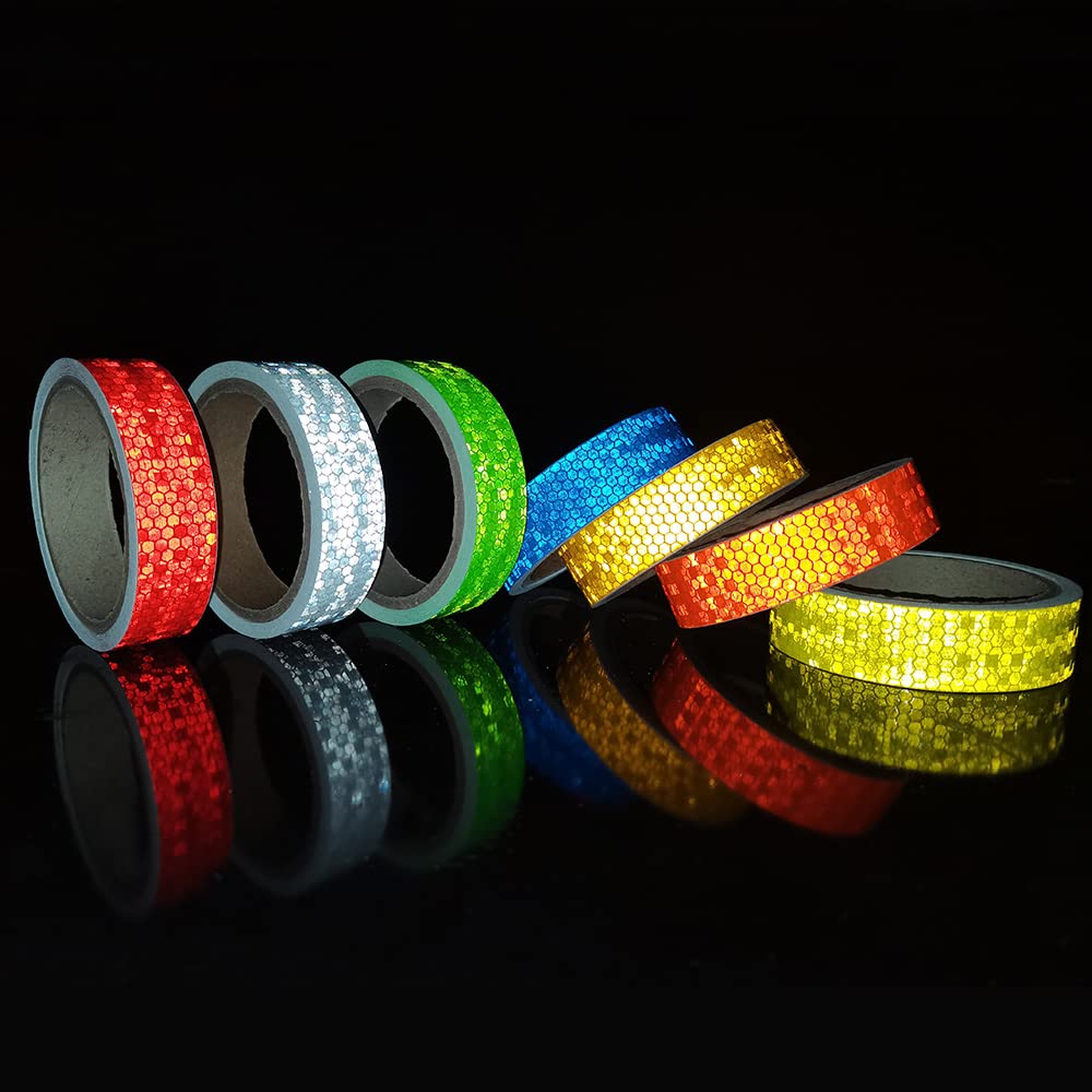BRIGHT PLUS LIGHT & SAFETY Reflective Tape - 1 Inch x 15 Feet Waterproof Self-Adhesive Green Reflective Tape for Trucks, Trailers, Cars - High Visibility Warning Tape for Road Safety & Night Visibility - Perfect for Vehicle Marking, Hazard Warning & Conspicuity Enhancement