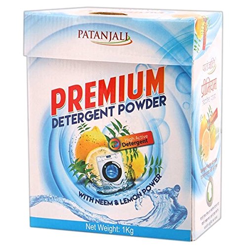 Patanjali Premium Detergent Powder 1kg - 100% Natural & Powerful Stain Removal for Clothes - Perfect for Laundry, Washing Machines & Hand Wash
