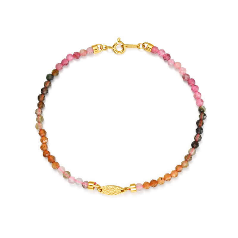 Multicolor Tourmaline Gemstone Bracelet for Women | Natural Healing Crystal Jewelry | BR660 | Perfect for Meditation, Yoga & Spiritual Gifts
