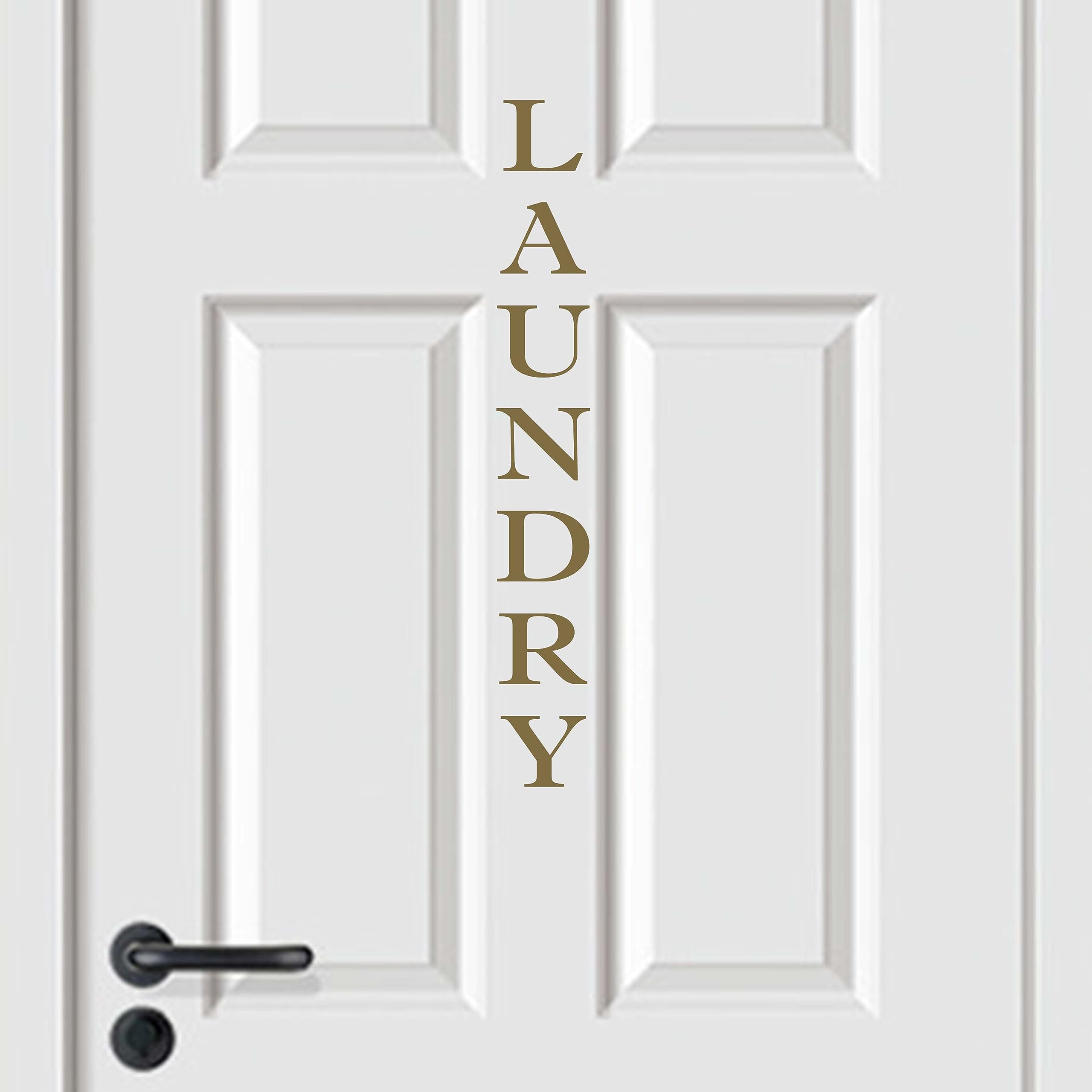Gold Laundry Room Wall Decal Sticker - Made in USA | Waterproof Vinyl Door Decor for Laundry Room, Bathroom & Kitchen | Perfect for Home Decor & Gifts