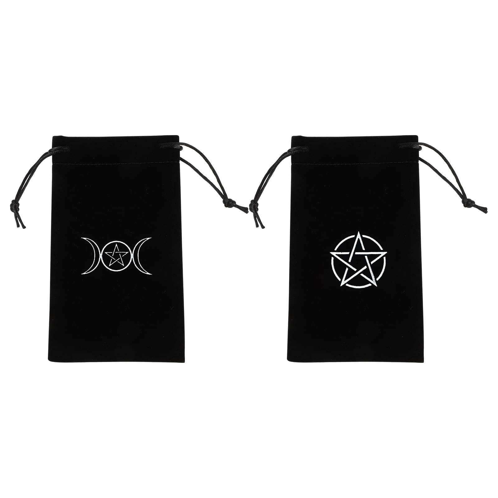 2-Piece Tarot Card Drawstring Pouch Set - Organize Tarot Cards, Jewelry, Dice & Small Items | Perfect for Tarot Readers, Wiccan Supplies, Crystal Storage & Travel Accessories