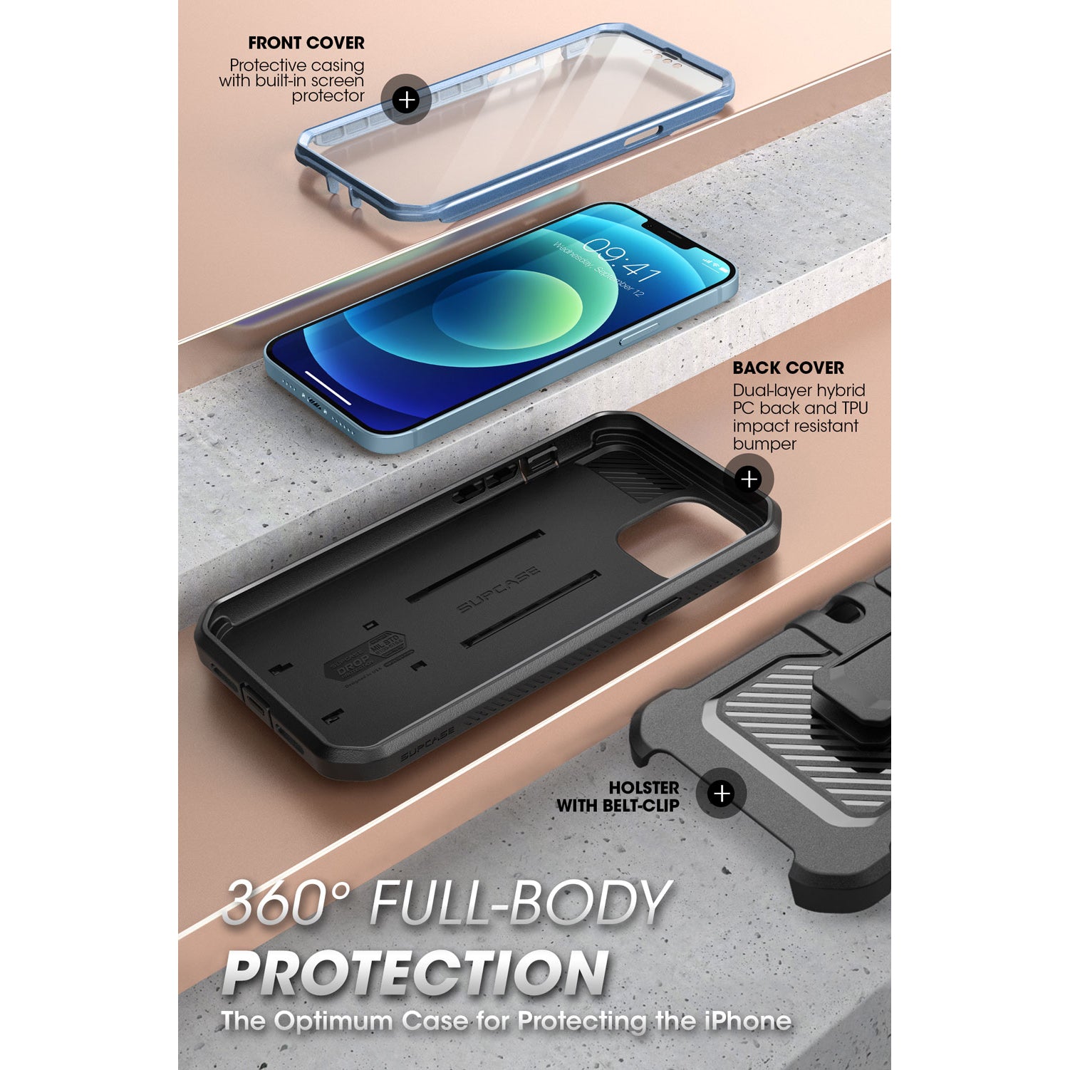iPhone 13 Mini 5.4 Inch Unicorn Beetle Pro Rugged Case - Shockproof, Drop Protection, Military Grade - Metallic Blue - Perfect for Outdoor Adventures & Daily Protection
