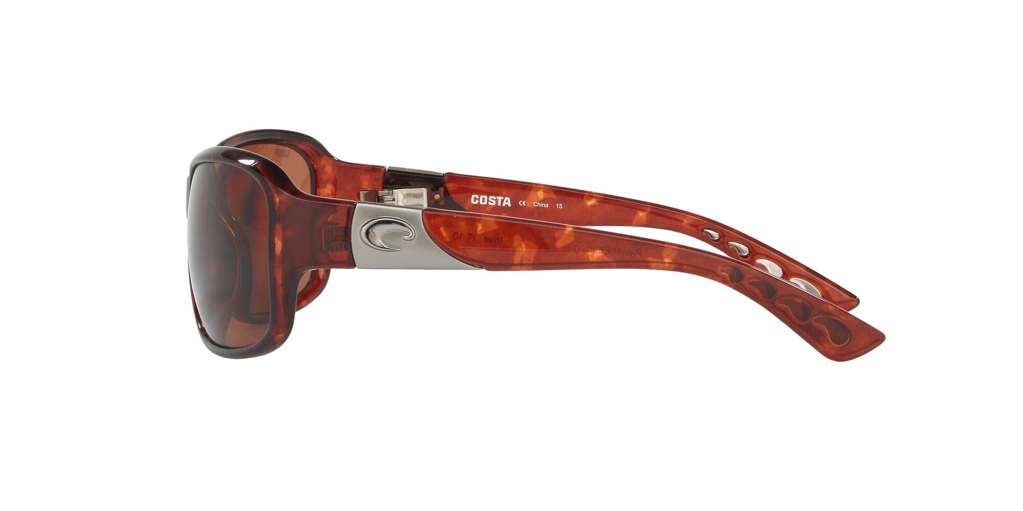 Costa Del Mar Women's Inlet Rectangular Polarized Sunglasses UV Protection - Stylish & Comfortable for Beach, Driving & Outdoor Activities