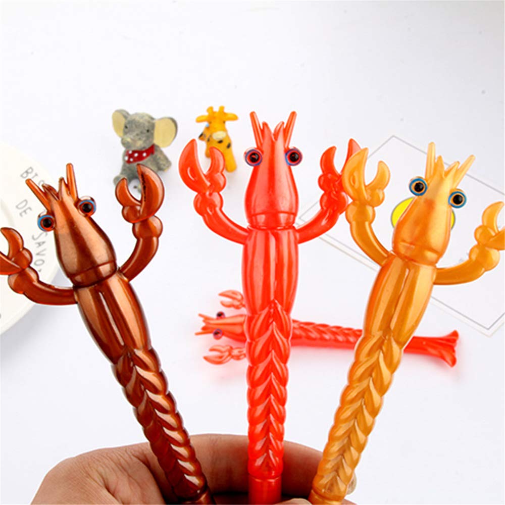 Cute Kawaii Lobster Gel Pens - 12 Pack Cartoon Animal Gel Ink Pens for School, Office & Art - Fun Novelty Stationery for Kids, Girls & Boys - Perfect for Writing, Drawing, Note Taking & Gift Giving