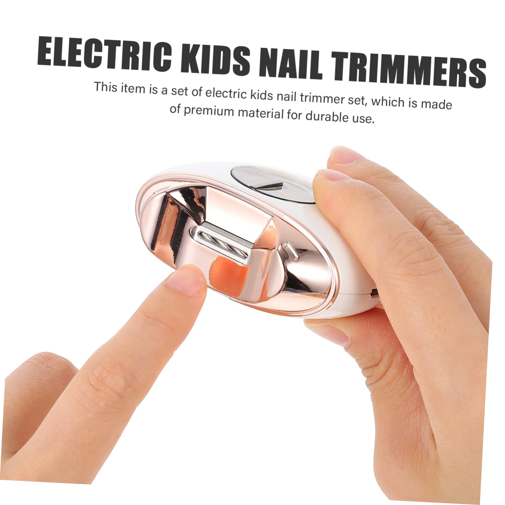 VICASKY 4-Piece Kids Electric Nail Trimmer Set - Gentle Nail File & Cutter for Baby & Toddler Nails - Safe Nail Care Kit for Home & Travel Use - Perfect for Toenails, Fingernails & Pedicure Accessories