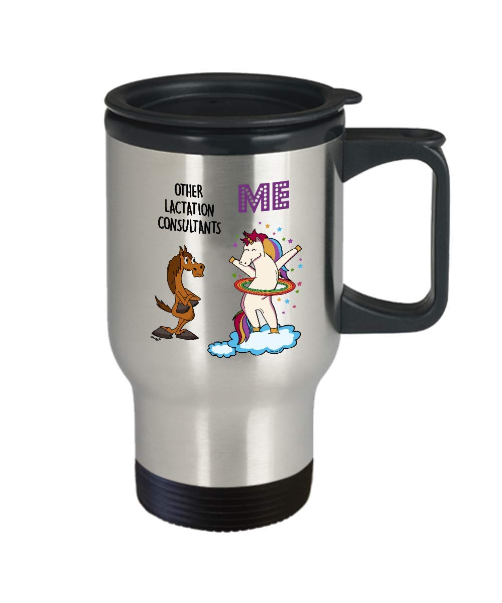 Funny Unicorn Insulated Tumbler 14oz - Best Gift for Lactation Consultants, Moms & Women | Stainless Steel Travel Mug for Coffee & Tea | Perfect for Christmas, Birthday, Retirement & Thank You Gifts (TUC1148) | Great for Office, Home & On-the-Go Use