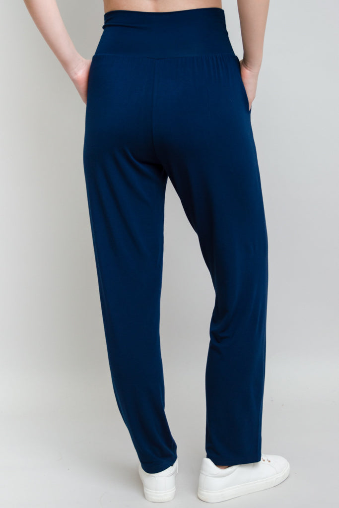 Clair Pant - Soft Bamboo Fabric Indigo Women's Pants | Comfortable Lounge Wear for Yoga, Travel & Everyday Casual Outfits