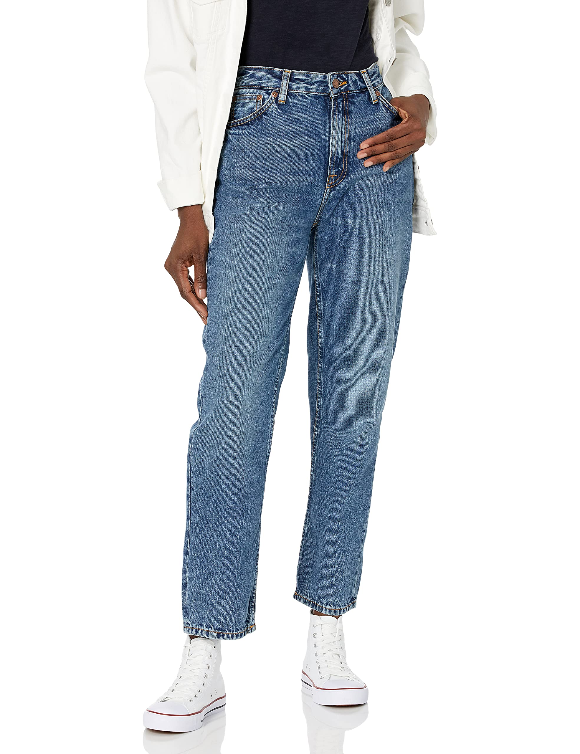 Nudie Jeans Women's Lofty Lo Far Out High Waist Skinny Jeans - Stretch Denim Pants for Casual Wear & Night Out