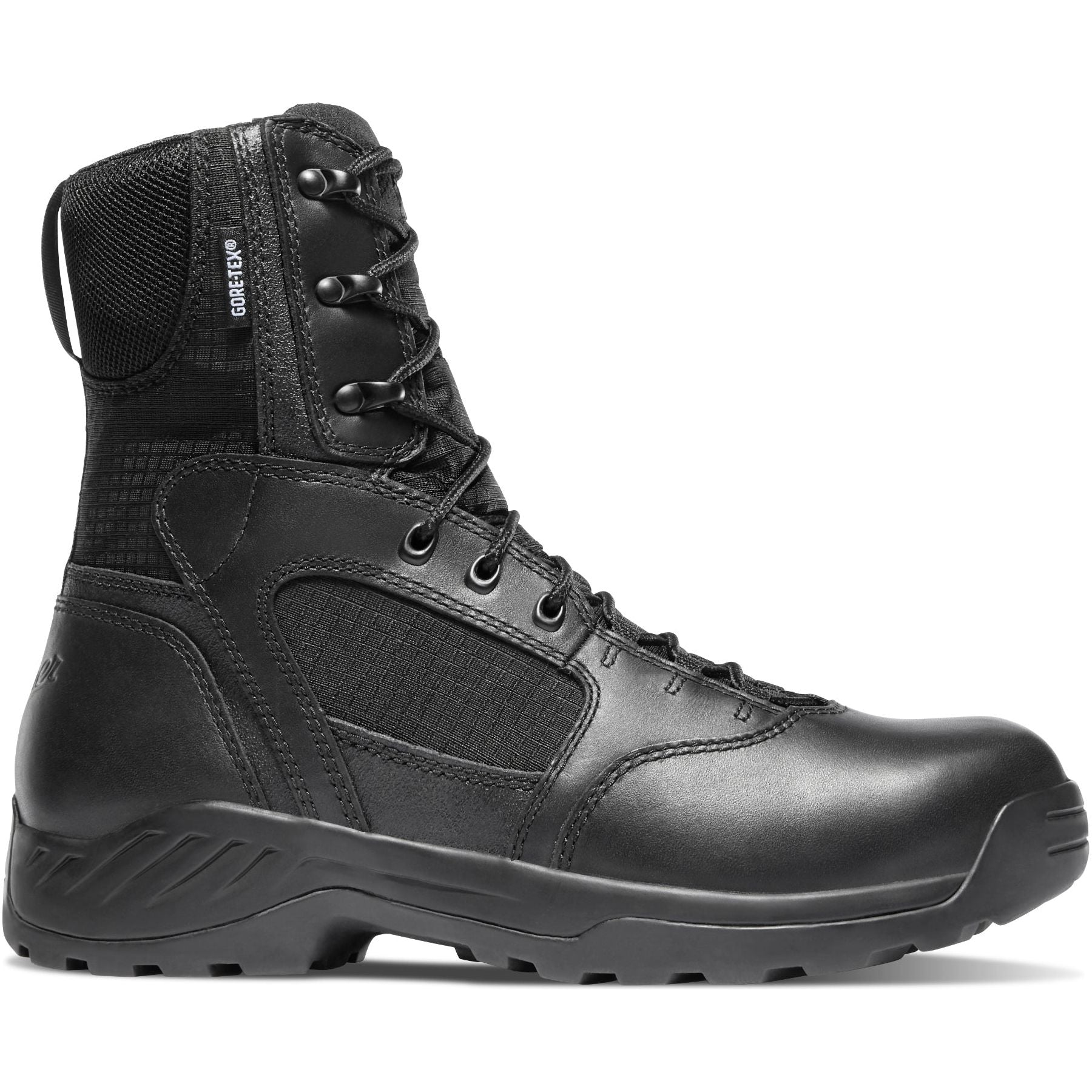 Danner Men's Kinetic Side Zip 8-Inch Black Work Boots - Waterproof Hiking & Construction Safety Shoes for Outdoor Adventures