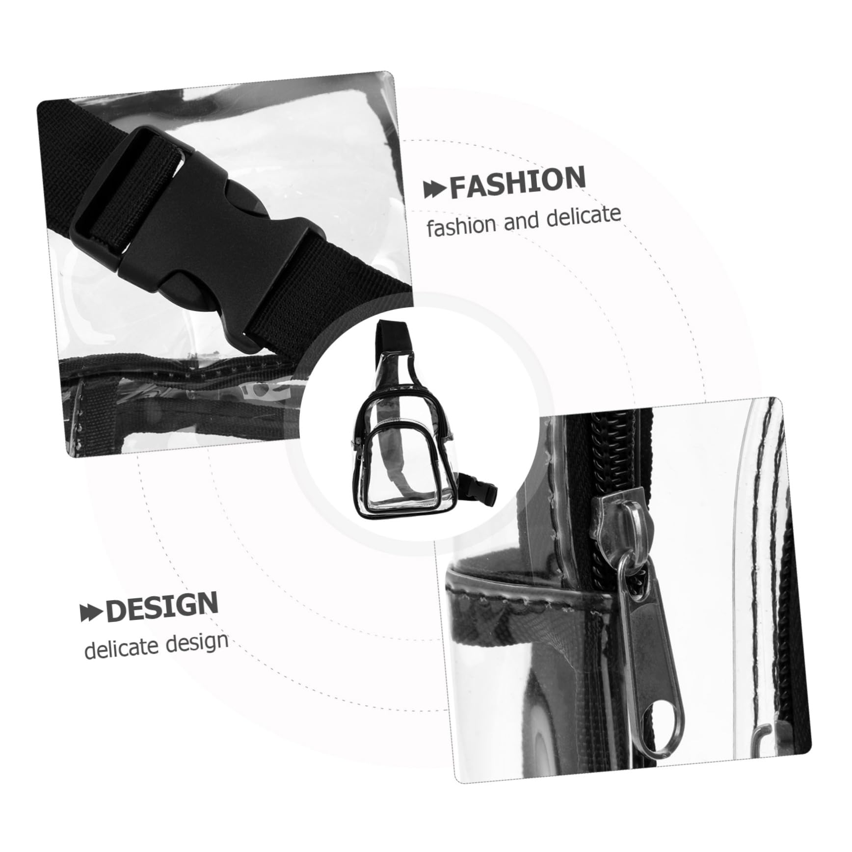 BELLIFY Women's Travel Sling Bag - Lightweight Crossbody Shoulder Bag with PVC Material - Perfect for Concerts, Stadium Events & Daily Use