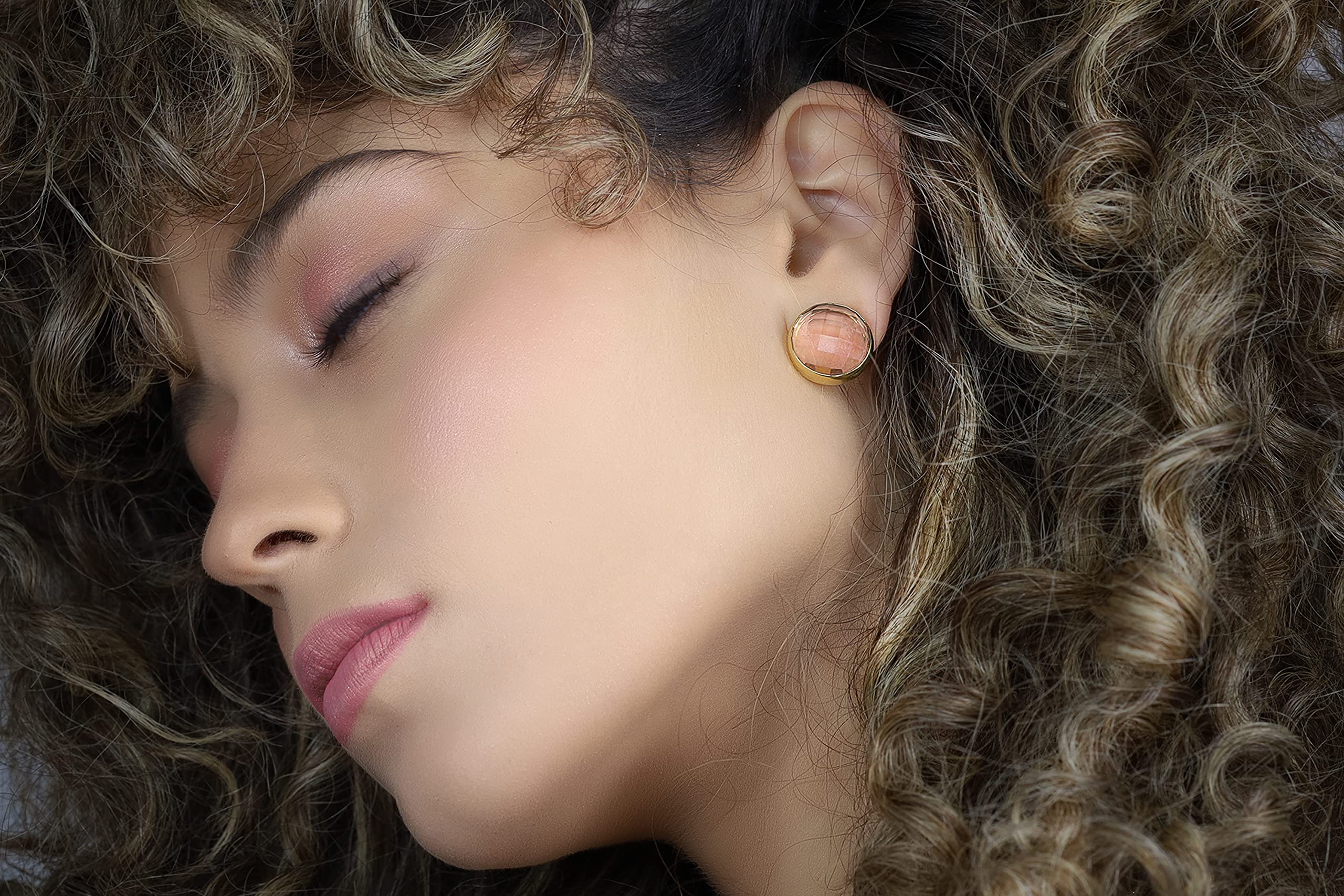 Morganite Gemstone Stud Earrings - December Birthstone Jewelry, Bridal Earrings & Unique Engagement Gifts for Her | Perfect for Weddings, Anniversaries & Special Occasions