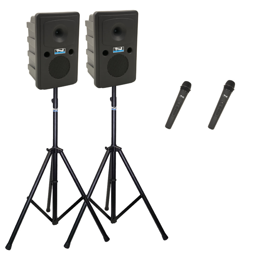 Anchor Audio Go Getter Pair (XU2,AIR) - Portable Wireless Speaker System with 2 Microphones for Outdoor Events, Parties & Presentations | High-Quality Sound for DJs, Teachers & Public Speakers