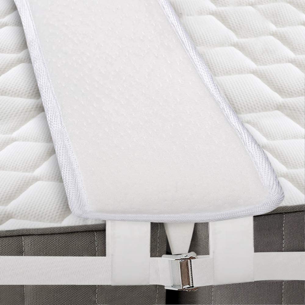 Memory Foam Bed Bridge Twin to King Converter Kit - Adjustable Gap Filler & Mattress Connector with Straps for Guest Stayovers (Includes Storage Bag) - Perfect for Spare Beds, Sleepovers & Home Hospitality - White