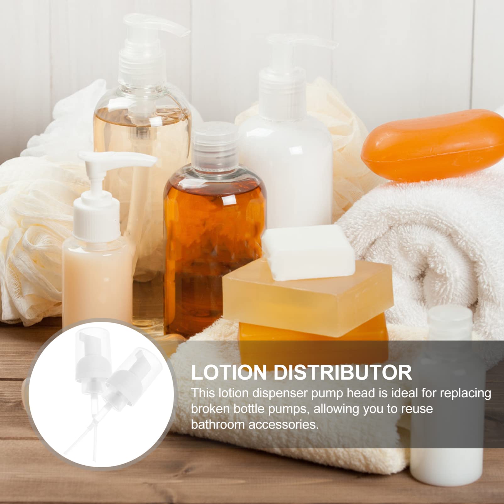 Healifty 3Pcs Foaming Soap Dispenser Pump Replacement Heads - 1.8 x 6.6 Inch Foam Soap Bottle Lids for Hand Soap & Lotion - Perfect for Bathroom, Kitchen & Travel Use