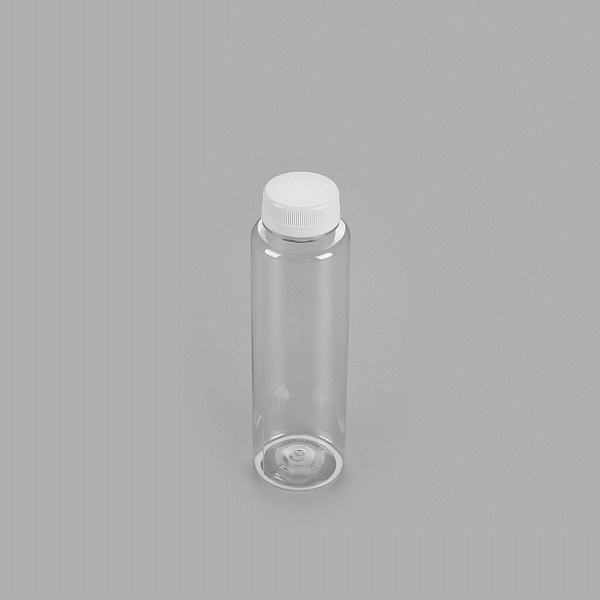 8 oz Round Clear Plastic Cold Pressed Juice Bottles with Safety Cap - 2 x 2 x 6.75 Inches - Pack of 100 - Perfect for Fresh Juices, Smoothies, and Healthy Beverages at Home or Retail Stores