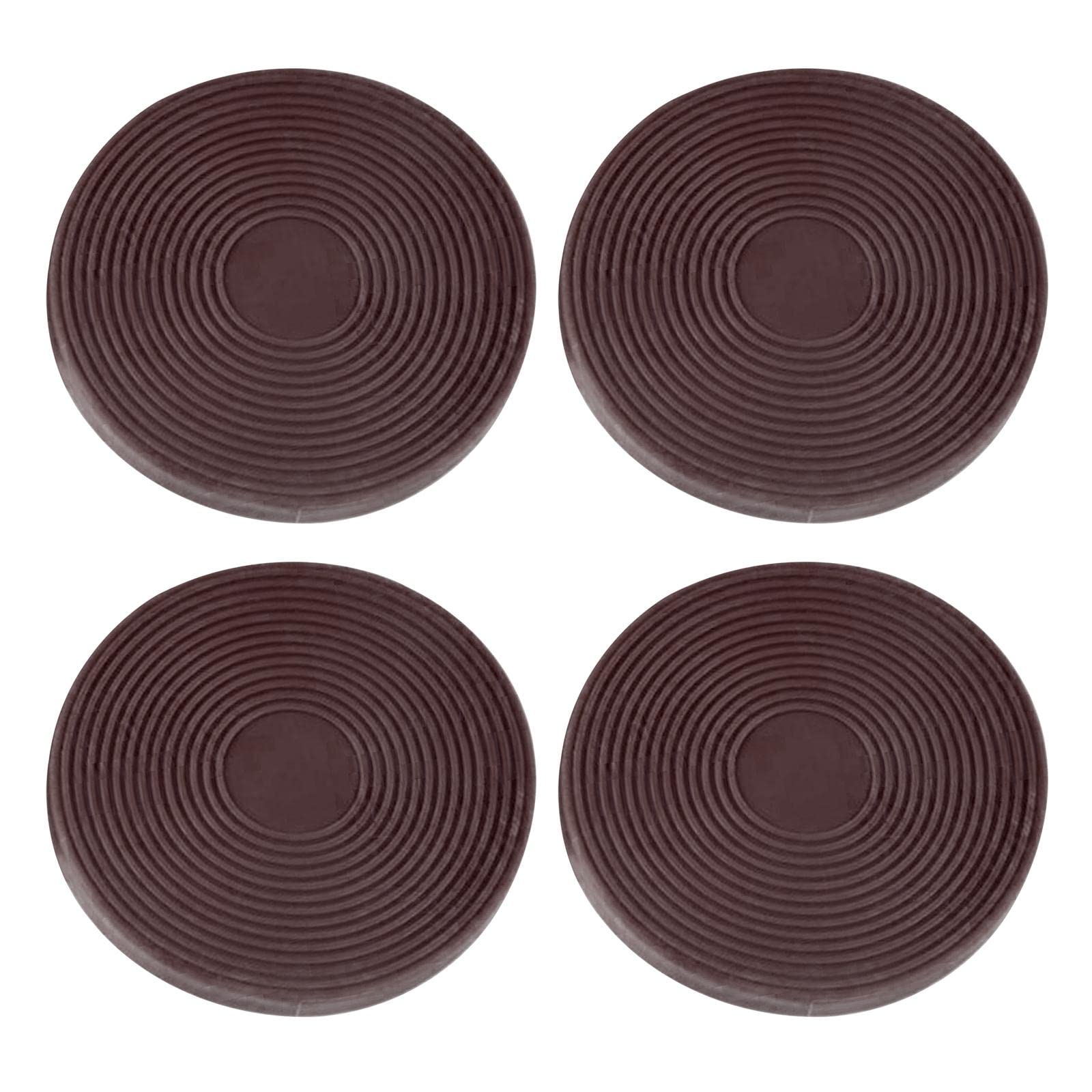 Bothyi 4-Pack Non-Skid Furniture Caster Cups - Heavy Duty Floor Protectors for Sofa, Bed, Piano & Crib Wheels - Dark Brown Furniture Wheel Stoppers | Perfect for Hardwood Floors, Carpet Protection & Moving Furniture Safely